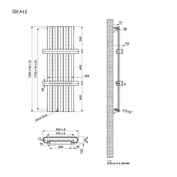 Радіатор з полицями Ideale Stella 11 5/1200/500 антрацит - мініатюра 5