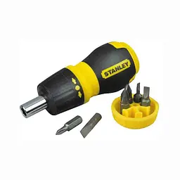 Викрутка Multibit Stubby, 1/4" бітотримач реверсний, 6 біт, SL,PH,PZ набір 7шт Stanley hoz0014107
