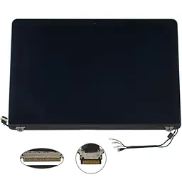 Крышка + Матрица в сборе для ноутбука Apple A1398 2013-2014 (12 pin) Серебристый 100% (AASP)
