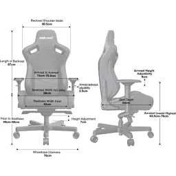 Крісло ігрове Anda Seat Kaiser 2 Size XL Black (AD12XL-07-B-PV-B01) - мініатюра 11