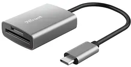 Кардридер алюминиевый USB Type-C - SD-microSD Trust Dalyx - мініатюра 1