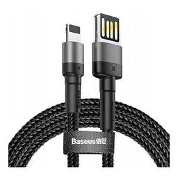 Кабель Baseus Cafule Cable ( special edition ) USB to Lightning 2.4A 1m Grey + Black