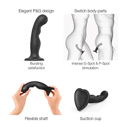 Насадка для страпону Strap-On-Me Dildo Plug P&G Black XXL - мініатюра 3