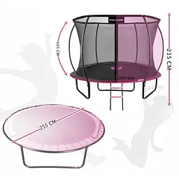 Батут із внутрішньою сіткою THUNDER Inside Ultra 8FT 255 см Black/Pink - мініатюра 11