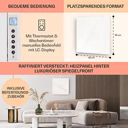 Інфрачервоний обігрівач Klarstein Santorini Smart 500 Вт (10041818) - мініатюра 6