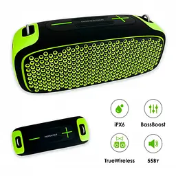 Бездротова акумуляторна Bluetooth 5.0 колонка Bass Boost бумбокс 55W Hopestar A30 - мініатюра 2