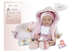Лялька Munecas De Cuna у рожевому комбінезоні 45 см (B45223) - мініатюра 2