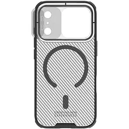 Карбонова накладка Nillkin CamShield Pro Magnetic для Apple iPhone 17 Pro (6.3) Transparent black - мініатюра 5