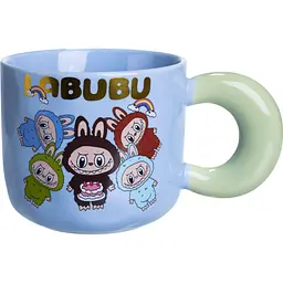 Чашка порцелянова LABUBU Bring Joy 400 мл блакитний FM-22C