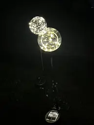 Садовий світильник 2 шт SunLamp 10501 на сонячній батареї куля 20см 20 LED тепло-біле світло - мініатюра 7