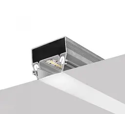LED профіль для натяжної стелі , гарпунна система. Розсіювач PC в комплекті.3м KLOODI KLP NAT4736 3 ALU - мініатюра 2