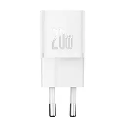 Мережевий зарядний пристрій Baseus GaN5 Fast Charger(mini) 1C 20W Cable Type-C to Type-C 1m білий P10110900213-01