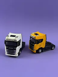 Трейлер металопластиковий тагяч фура головка сканія Scania автопром AP7539AB бат, світло, звук, у короб.15*7*10см - мініатюра 2