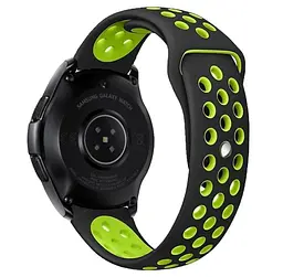Спортивний ремінець Primo Perfor Sport годинника для Samsung Galaxy Watch 42 мм (SM-R810) Black Green - мініатюра 2