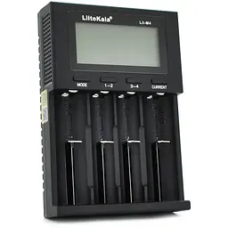 ЗУ універсальне Liitokala Lii-M4, 4 канали, 5V Type C, LED display, підтримує Li-ion, 3.7V/1.2V AA/AAA 18650/26650/16340/14500/10440/18500