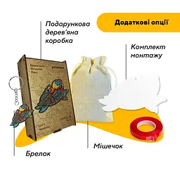 Пазл деревяний Сімя Черепах, А5, Картонна коробка 35 елементів - мініатюра 5