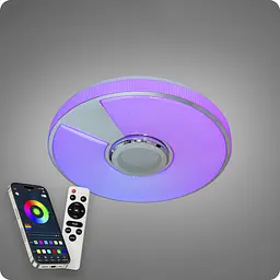 Люстра світлодіодна 517 Dlight RGB з пультом і колонкою 70Вт Білий (02150) - мініатюра 4