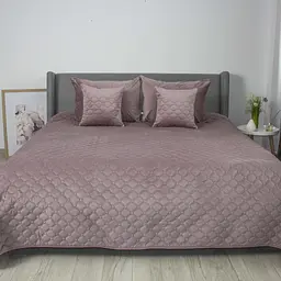 Покривало ТЕП Velour Ромб круглий Elderberry 180x240 см попелясто-рожевий (4-00516_33954)