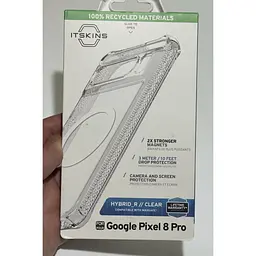 Оригінальний протиударний чохол Itskins Ultra Hybrid MagSafe для Google Pixel 8 Pro (6.7") прозрачный - мініатюра 2