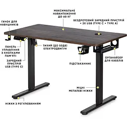 Стіл Mealux PowerDesk Energy Antique з електрорегулюванням висоти (EVO-201 Energy A/B) - мініатюра 4