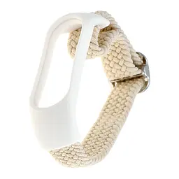 Ремінець Braided Buckle Enhanced Mi Band 3/4/5/6/7 White Sand