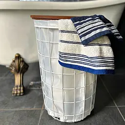 Кошик для білизни Nice & Cozy Garret металевий білий - мініатюра 3
