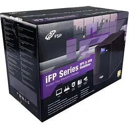 ДБЖ FSP iFP-2000, 2000ВА/1200Вт, LCD, Schukox4. 230V/50Hz ,w/o RJ45,w/ USB, Black, 12V/9Ahx2, CIS - мініатюра 4