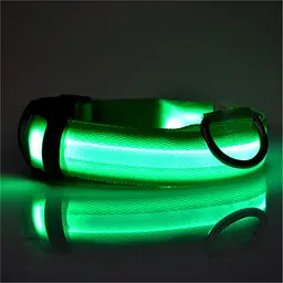 Светящийся ошейник на аккумуляторе (usb зарядка), размер ХL - мініатюра 2