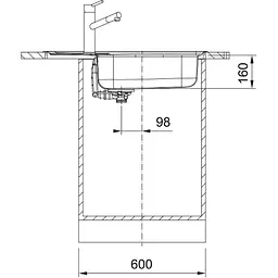 Кухонна мийка Franke Spark, нерж.сталь, прямокутник, з крилом, 780х500х160мм, чаша - 1, врізна, оборотна, SKL 611-78 XL, нерж декор - мініатюра 3