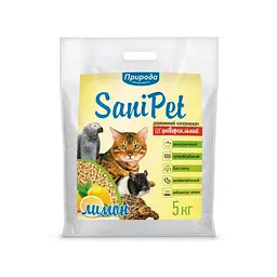 Наповнювач Природа Sani Pet деревний універсальний з ароматом лимона 5кг PR240792 - мініатюра 2