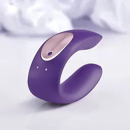Вібратор Satisfyer Double Plus Remote 9 см фіолетовий - мініатюра 3
