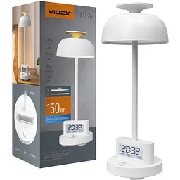 LED лампа настiльна Videx VL-TF24W 8W 4000K з акумулятором та RGB біла (VL-TF24W) - мініатюра 6
