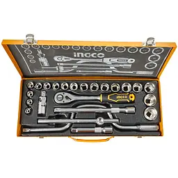 Набір торцевих головок з тріскачкою Ingco Industrial 1/2" 24 предмети (HKTS0243) - мініатюра 2