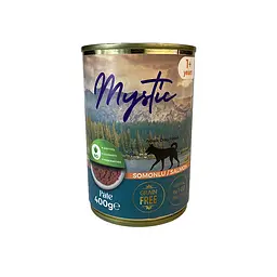Вологий корм для дорослих собак Mystic з лососем, паштет, 400 г