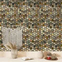 Самоклеюча алюмінієва плитка Sticker Wall 300х300х3мм Золота луска SW-00001934 - мініатюра 7