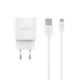 Зарядний пристрій HAVIT HV-ST111 USB з кабелем Micro USB HAVIT (27336-000) - мініатюра 2