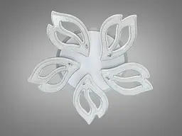 Сучасна LED-люстра Diasha 25100/5WH LED 3color біла 80 Вт з пультом і димером - мініатюра 6