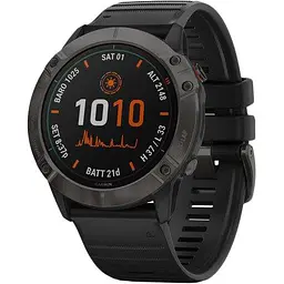 Спортивний годинник Garmin Fenix 6X Pro Solar Titanium Carbon Grey DLC with Black Band (010-02157-21) - мініатюра 2
