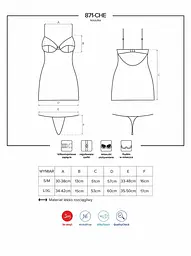 Комплект білизни Obsessive 871-Che-2, L/XL (білий) - мініатюра 5