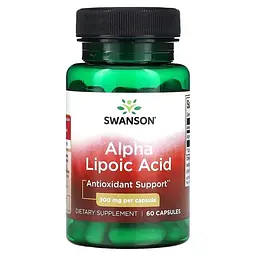Альфа-ліпоєва кислота Alpha Lipoic Acid 300 mg 60 капсул Swanson vit0006595