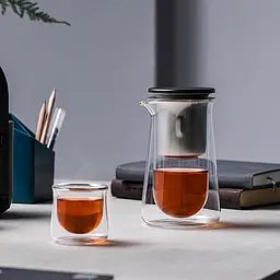 Чайник для заварювання TeaPot D-50 Press type 600ml Transparent - мініатюра 2