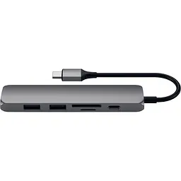 Адаптер Satechi Aluminum Type-C Slim Multi-Port Adapter 4K V2 Space Gray (ST-SCMA2M) - мініатюра 3