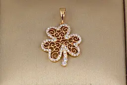 Кулон Xuping Jewelry конюшина 2.2 см золотистий