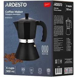 Кавоварка Ardesto Gemini Trento 0.3л, 6 чашок чорний AR0806AIB - мініатюра 6