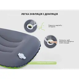 Подушка надувна Naturehike Ultralight TPU NH17T013-Z, зелена - мініатюра 8