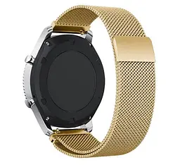 Міланський сітчастий ремінець Primo для годинника Samsung Gear S3 Classic SM-R770/Frontier RM-760 Gold - мініатюра 2