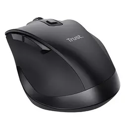 Миша бездротова Trust Fyda, чорний, USB (2.4 GHz), оптична, 800 - 2400 dpi, 6 кнопок, ергономічний дизайн, вбудований