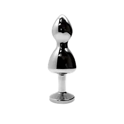Анальна пробка з кристалом Wooomy Lollypop Double Ball Metal L, 10.5 см (червоний)