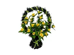 Корзина з квітами E.M.F №1 "Троянда" 67х55см жовтий