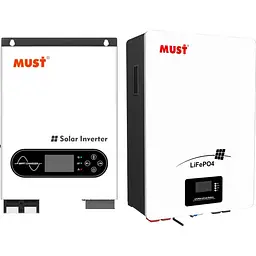 Система зберігання енергії Must PV18-6248ECO 6.2kW + АКБ LP16-48200 10.2kWh (51.2V/200Ah/10240Wh) [174038]